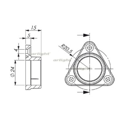 Держатель ALU 015533