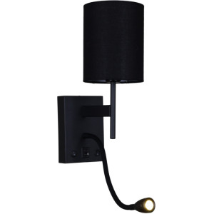 Настенный светильник  86210-9.2-001KT LED3W+E14 BK