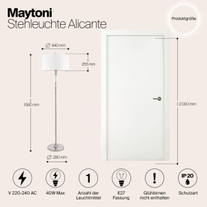 Торшер Alicante MOD014FL-01N