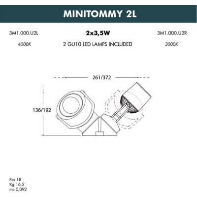 Архитектурная подсветка Minitommy 3M1.000.000.AXU2L