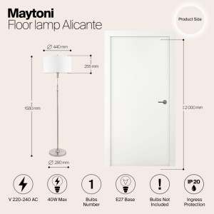 Торшер Alicante MOD014FL-01N